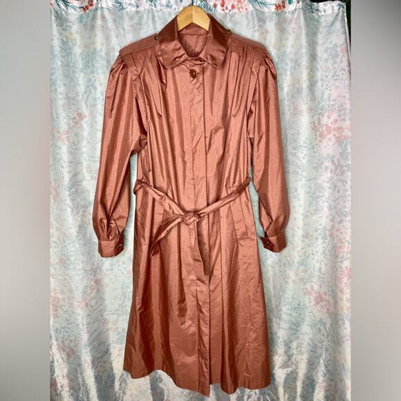 Vintage 80s/90s Laura Winston Trench Coat Spring Dressy Jacket Women’s 12/Medium - Picture 1 of 5